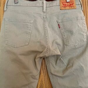 LEVI STRAUSS 513 DENIM JEANS LIGHT KHAKI SLIM STRAIGHT 30 X 32